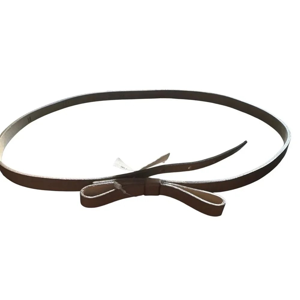 Hyde Collection Tan Leather Bow Belt 39039 size Medium